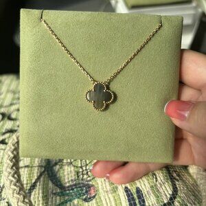 Chico's Black Braided Necklace with Silver Pendant